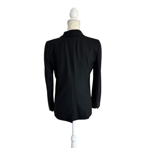 J.CREW Parke Blazer G7726 One Button Jacket Shawl Collar Dot Lined Black Size 4 - Picture 3 of 13
